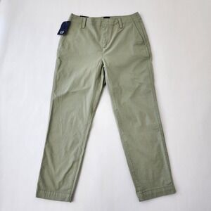 Gap Slim Ankle Pant Green Chino Trousers Womens Size 8 New NWT 1868327